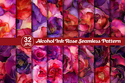 Alcohol Ink Rose Seamless Pattern, a Texture Graphic by Dream Creation (Thumbnail 1 of 6)