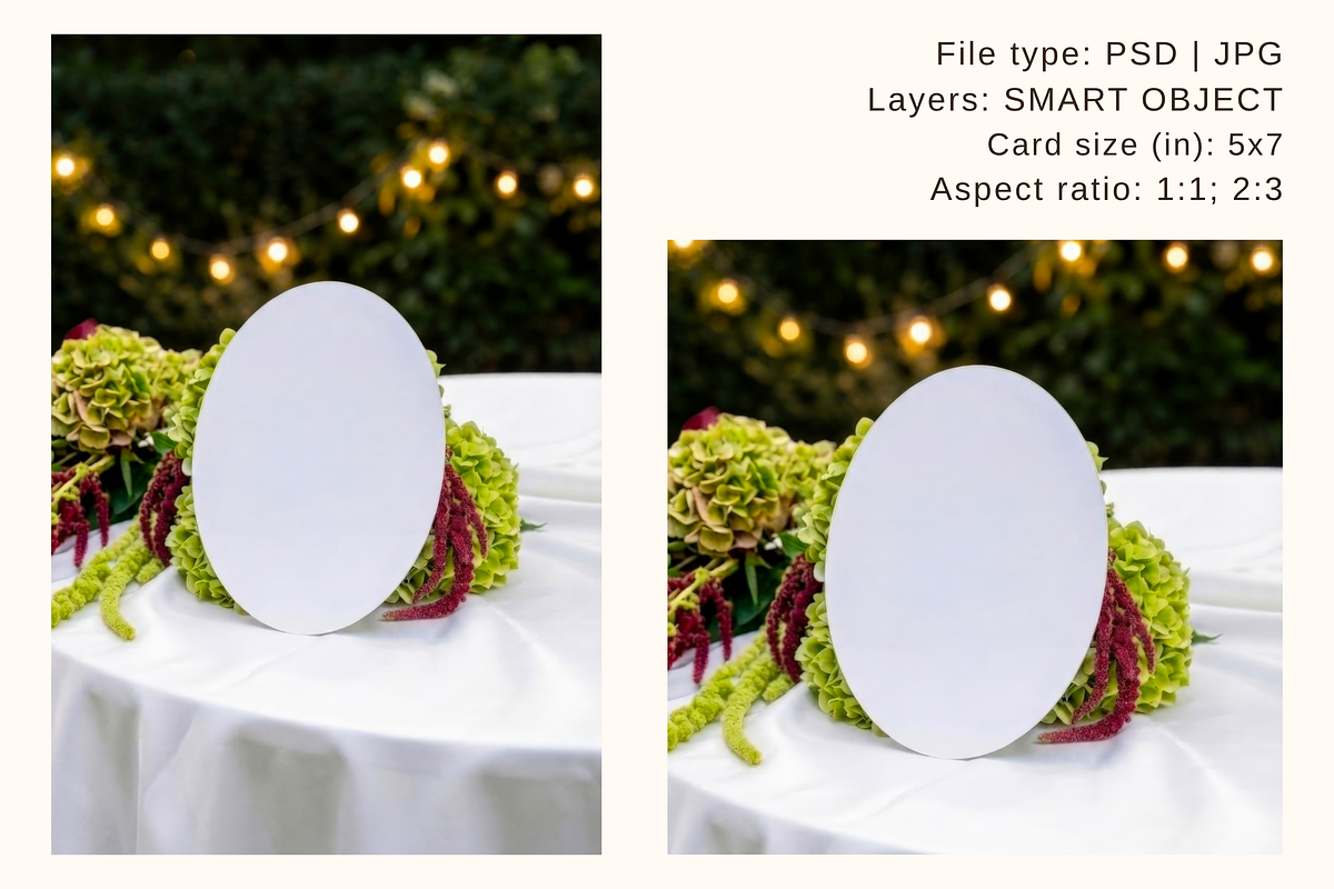 Chartreuse Oval Invitation Mockup, an Advertising Mockup by Serenefeeling (Photo 5 of 8)