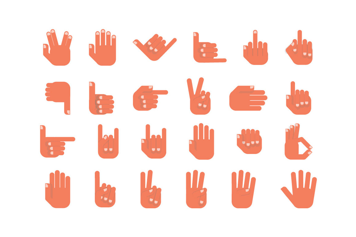 24 Hand Icon Vector, a Graphic by creativebythesea (Photo 2 of 3)