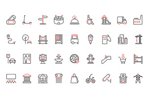 Construction icons, a Transportation Illustration by Lemberg Vector