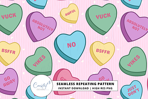 Anti-Valentine's Seamless Pattern