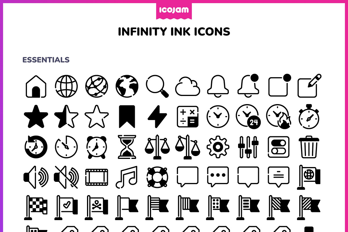 2100+ Infinity Ink icons, a Solid Icon by Icojam store (Photo 7 of 12)
