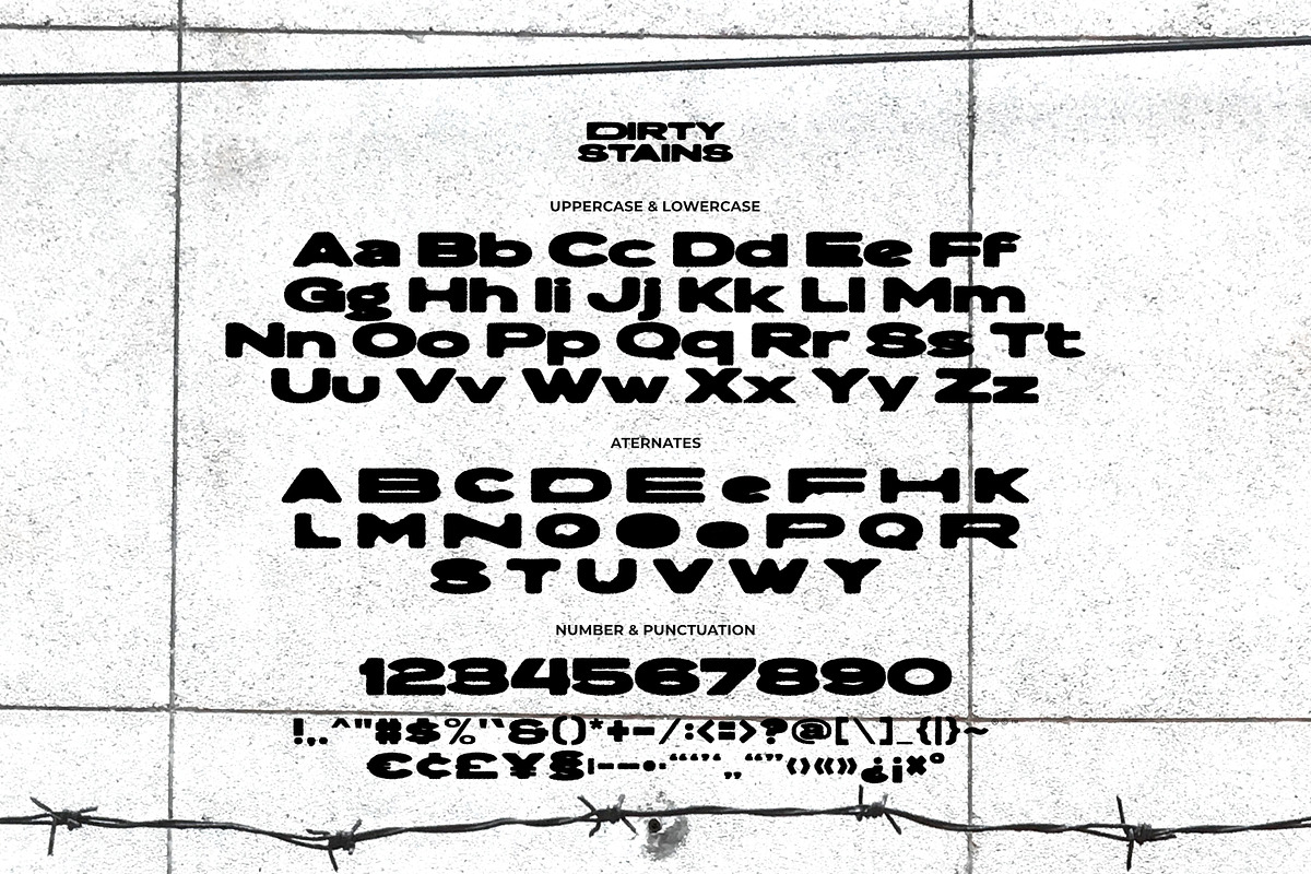 Dirty Stains - Ink Bleed Type, a Symbol Font by ikiiko (Photo 6 of 7)