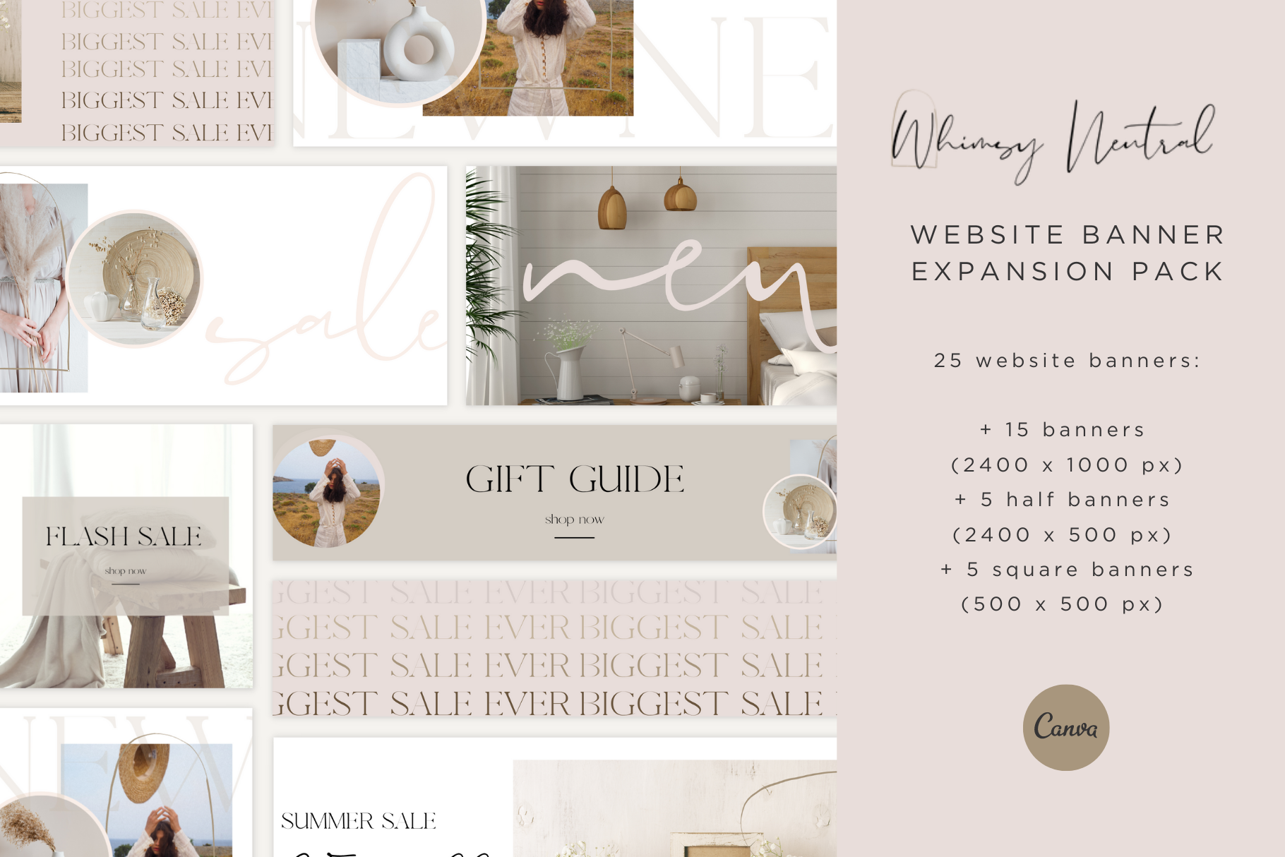 Website Banners | Whimsy Neutral, a Websites & App Template by Easy ...