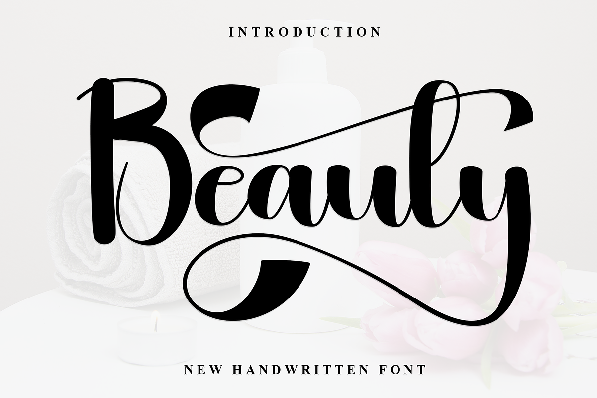 Beauty, a Script Font by InermediaSTUDIO (Photo 1 of 8)
