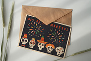 Dia De Los Muertos graphic retro set, a Seasonal Illustration by Paper Cherry (Thumbnail 13 of 16)