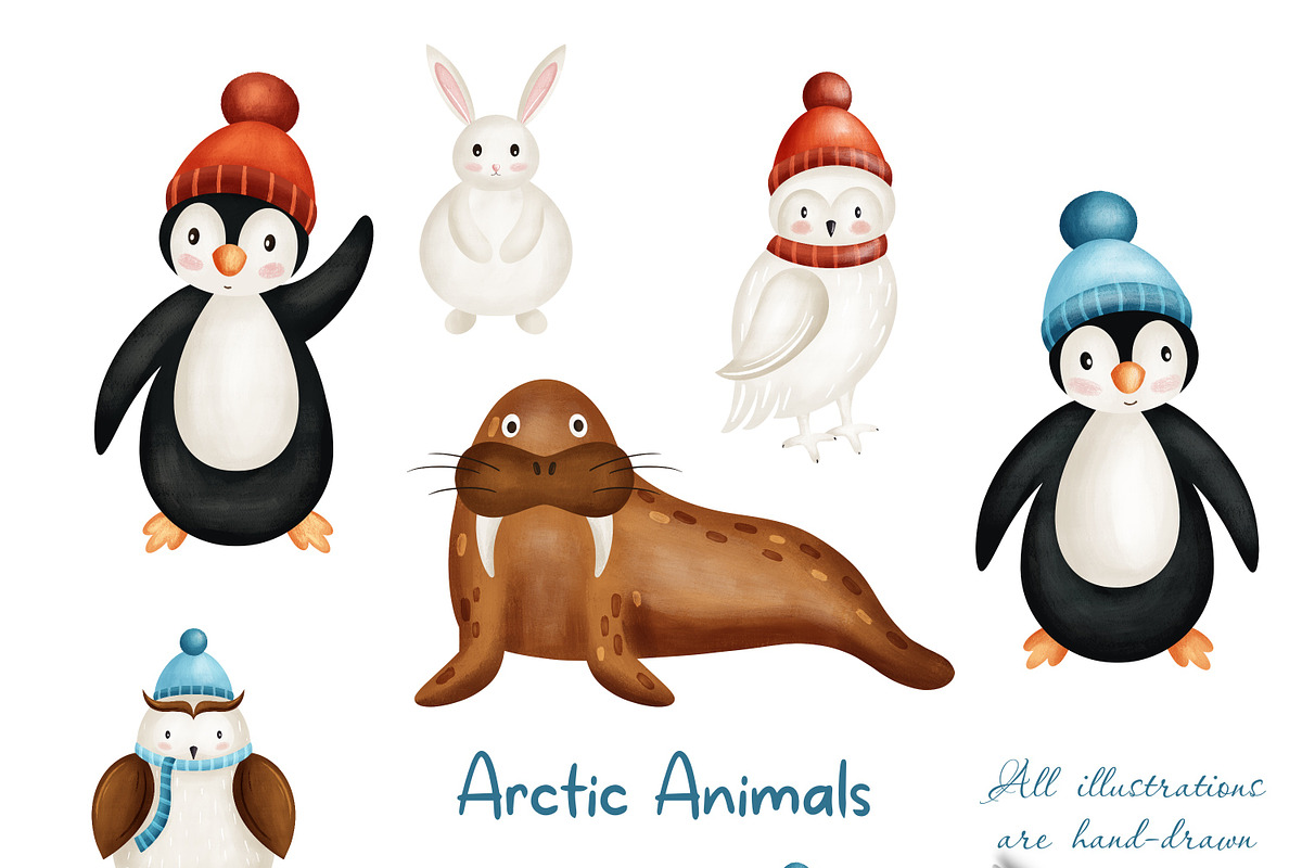 Christmas Arctic - kids collections, an Animal Illustration by Linerisyart (Photo 4 of 19)