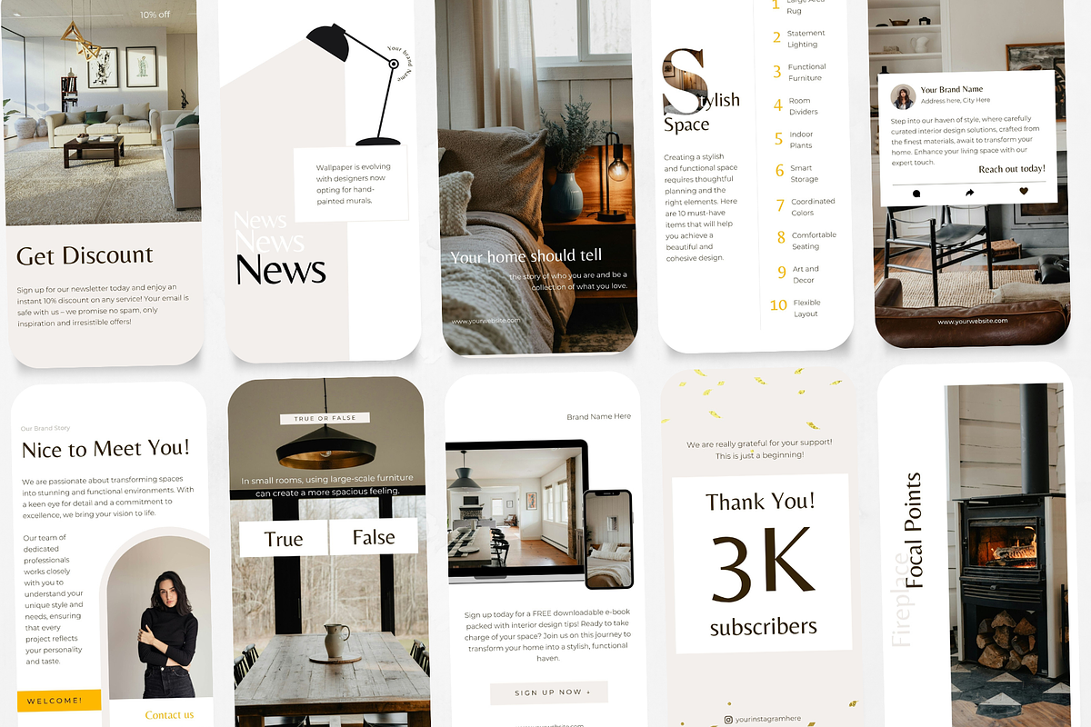 100 Interior Design Stories, a Social Media Template by PatternLab. (Photo 8 of 9)