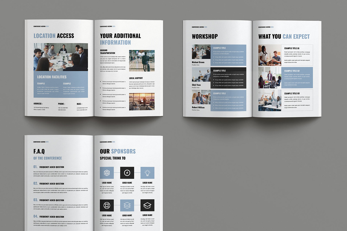 Conference Agenda Brochure Template, a Brochure Template by Seeing-art (Photo 11 of 11)