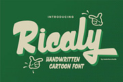 Ricaly a Handwritten Cartoon Font, a Handwritten Font by Rasiorise Studio (Thumbnail 1 of 11)