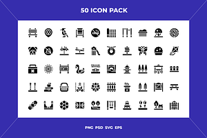 City park icons, an Outline Icon by Wencory