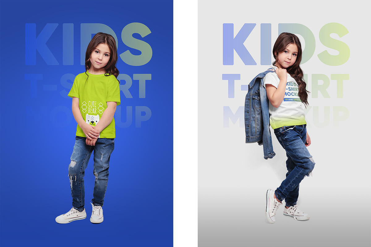 Mixed Kids T-Shirt PSD Mockups Vol5, a Shirt Mockup by Hi, Mock-Up! (Photo 11 of 15)