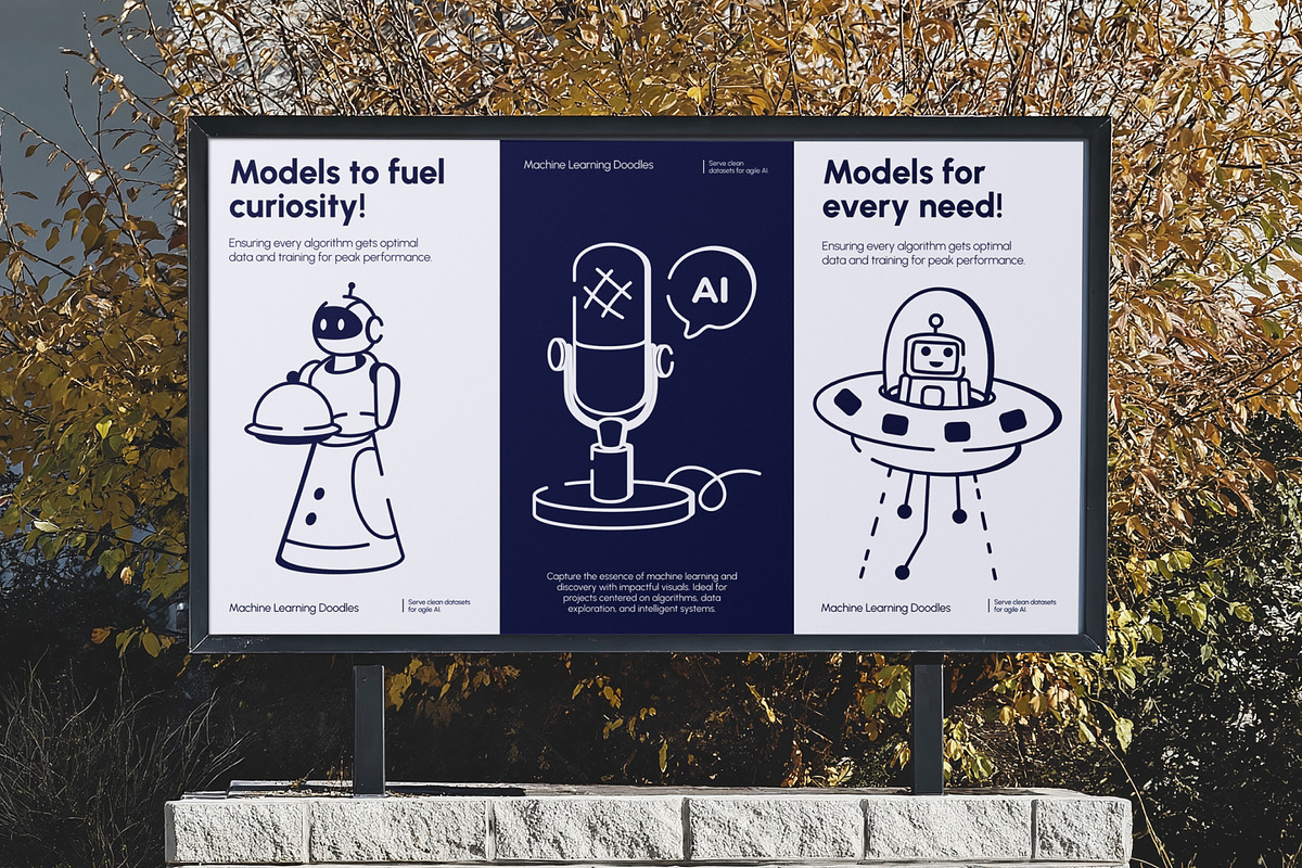 Machine Learning Doodle Icon Set, an Outline Icon by Vectors Market (Photo 4 of 8)