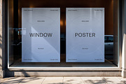 A4 Shop Window Posters Mockup, an Advertising Mockup by Design Squad (Thumbnail 3 of 4)