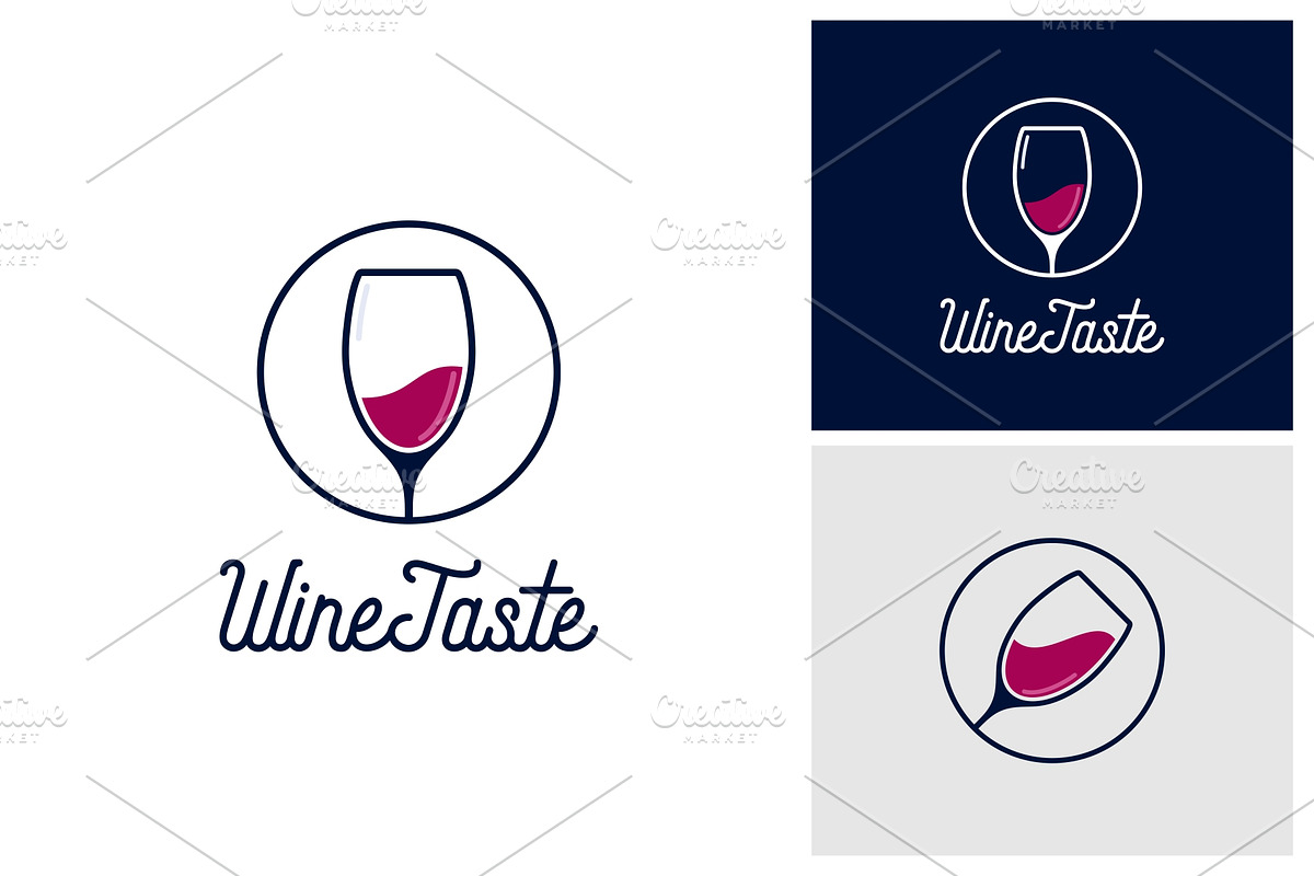 Wine logo design template. Red wine, a Branding & Logo Template by jundio studio
