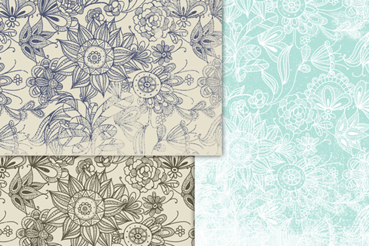 12 shabby romantic Digital Papers. preview 2