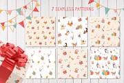 Birthday Party. Festive set of Dogs, an Animal Illustration by Anna Summer (Thumbnail 8 of 10)