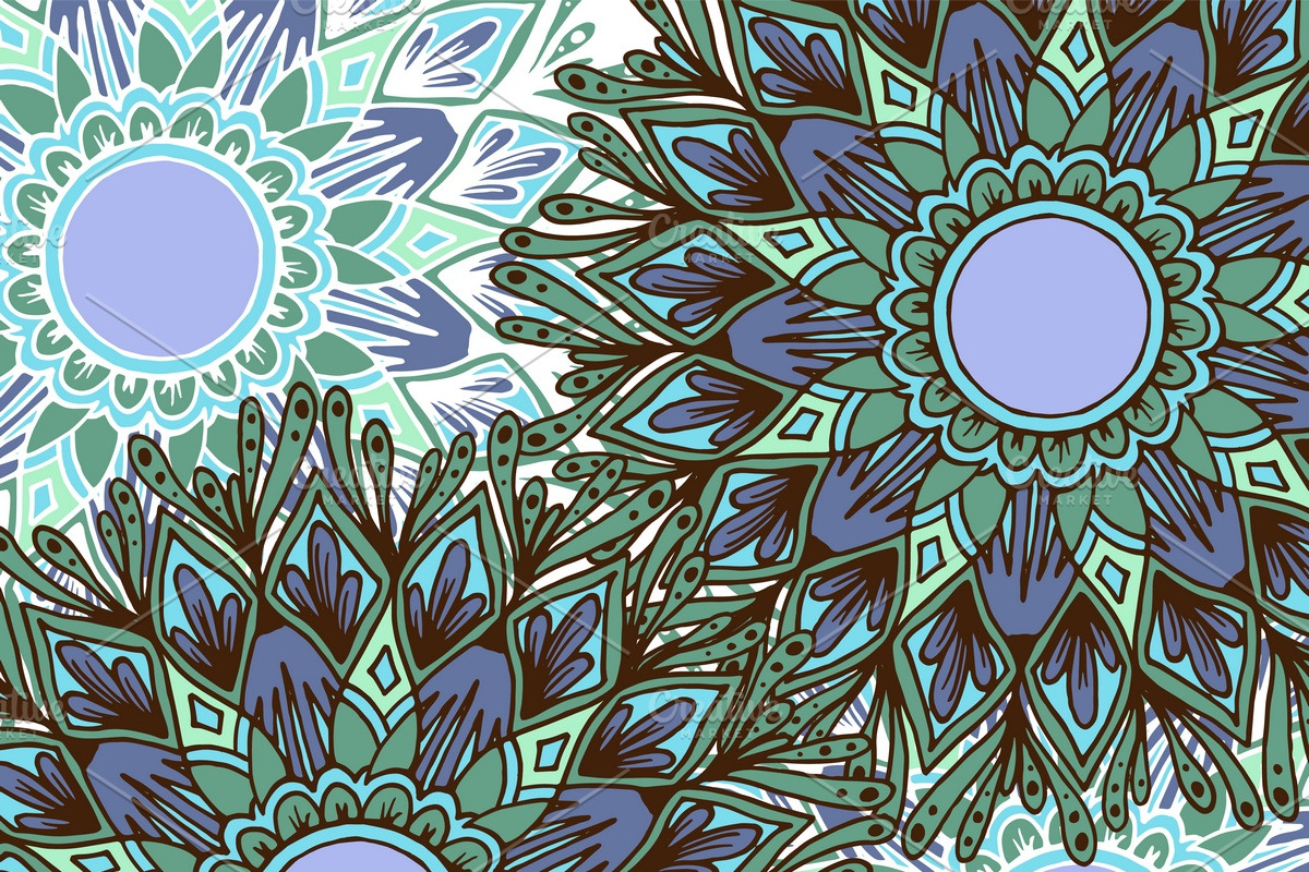 Boho flowers - mandala patterns, an Illustration by Lytvynenko Anna (Photo 4 of 5)