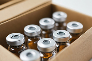 Medical ampoule vials for injection, a Photo by AlyaAnd