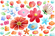 Summer Flower Watercolor, a Seasonal Illustration by Sense Library (Thumbnail 10 of 18)