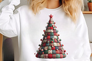 Patchwork Christmas Clipart, an Illustration by SinaCreation (Thumbnail 8 of 11)