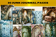 Surreal Flower Faces Clipart& Papers, a Seasonal Illustration by Daring Digies (Thumbnail 8 of 11)