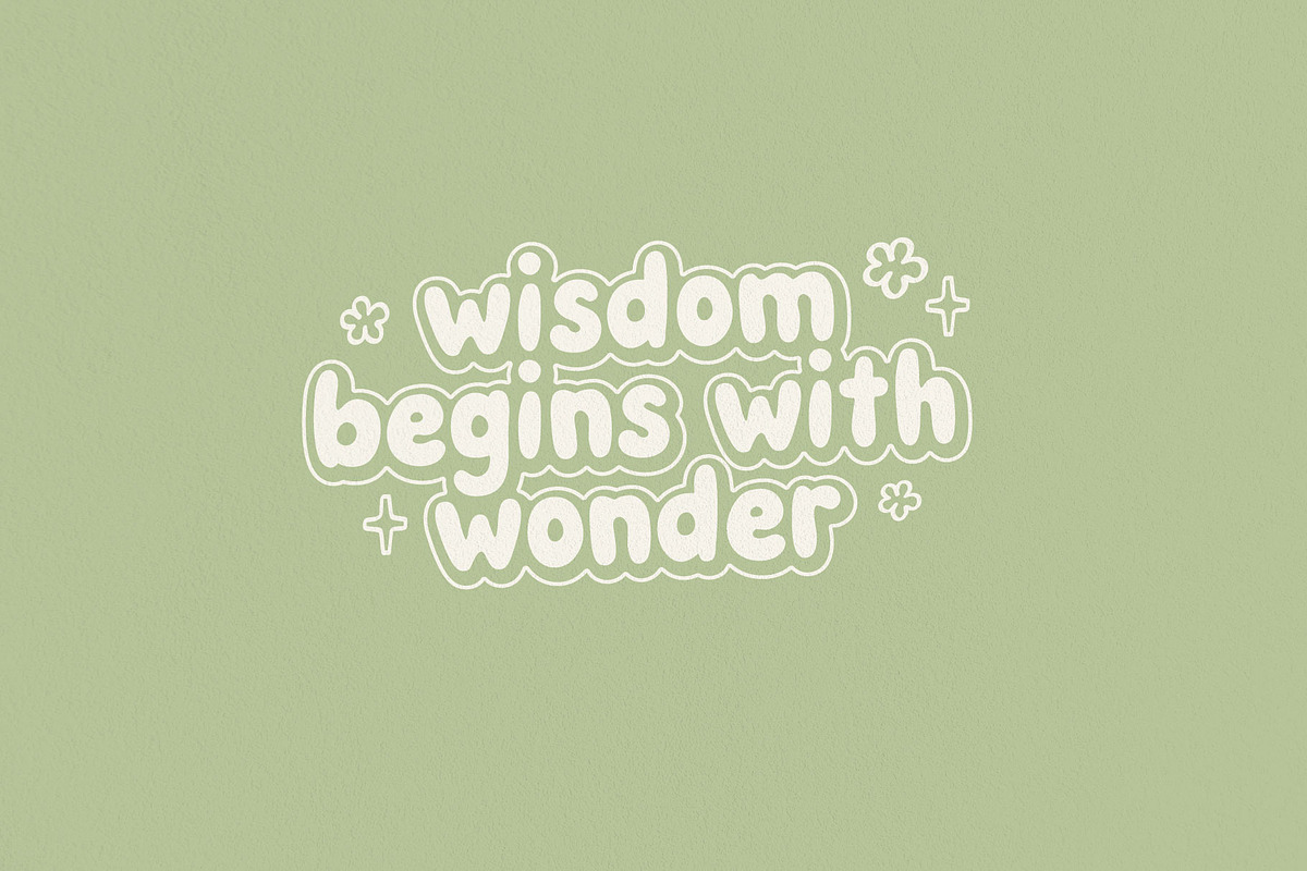 Chubby Bubbie - Bubble Display Font, a Handwritten Font by type peace (Photo 6 of 8)