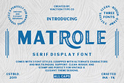 VT Matrole - Vintage Serif, a Serif Font by ViactionType (Thumbnail 1 of 12)