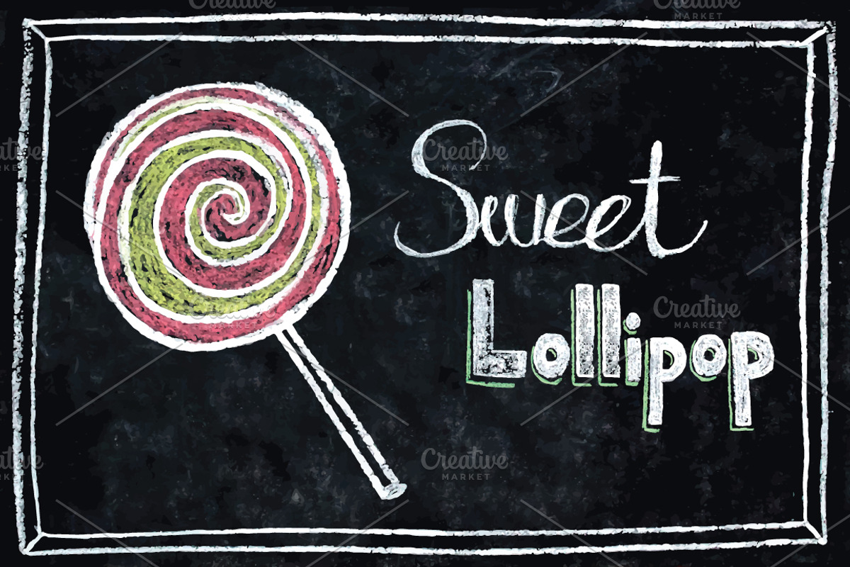Chalk hand drawn illustrations, an Object Graphic by tamara.comotomka (Photo 2 of 4)