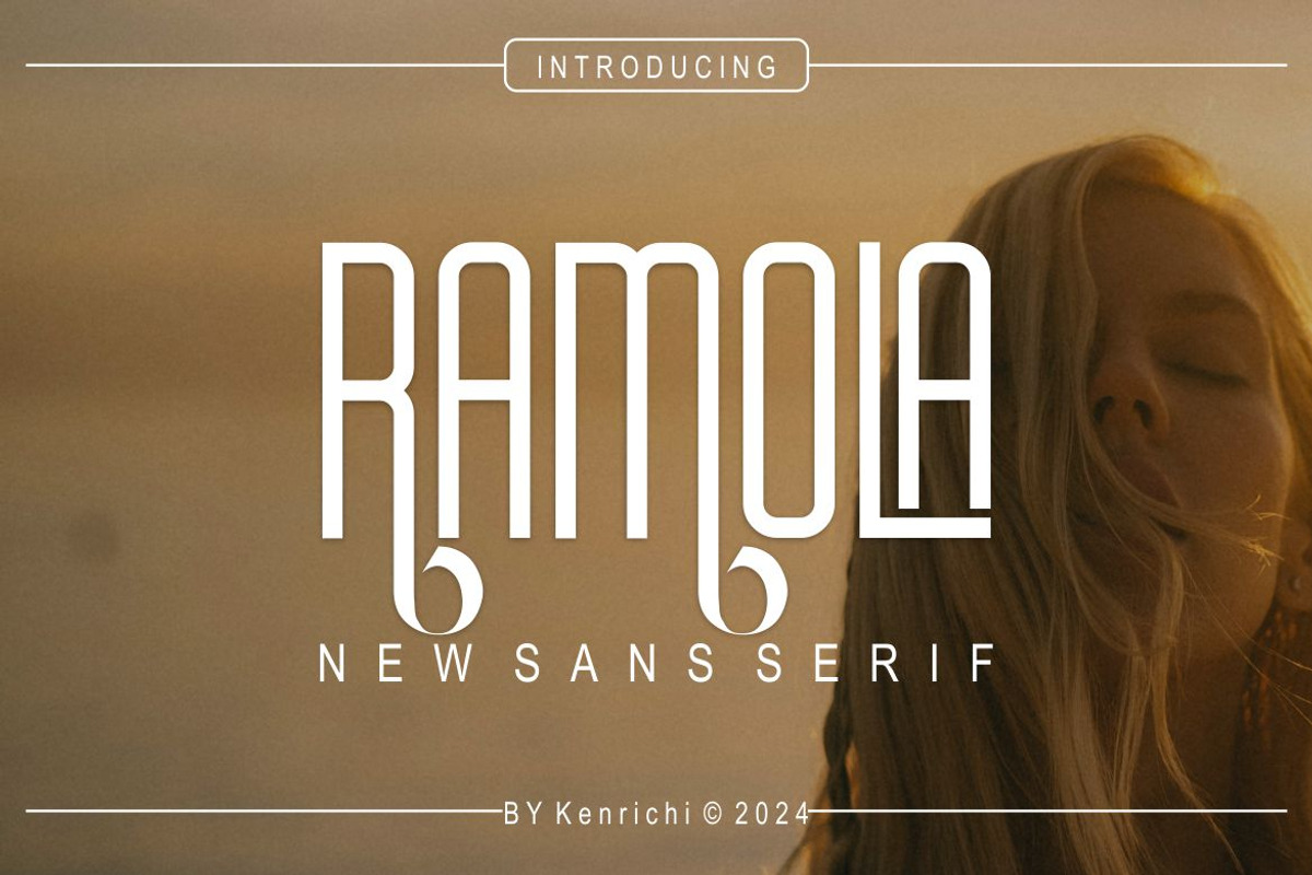 Ramola, a Sans Serif Font by Kenrichi (Photo 1 of 7)