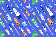 Tooth care set, patterns, banner, a Healthcare Illustration by PaperTrident (Thumbnail 6 of 7)