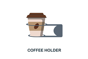 Coffee Holder Flat Icon. Color