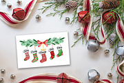 Watercolor Christmas Stocking Set, a Seasonal Illustration by SvetaArtStore (Thumbnail 6 of 10)