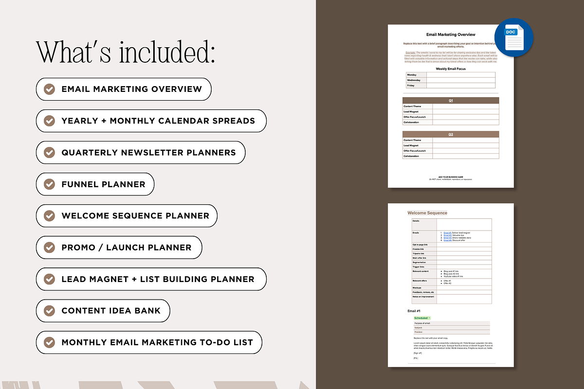 Google Docs template bundle, a Marketing Template by Our Polished Pages (Photo 8 of 9)