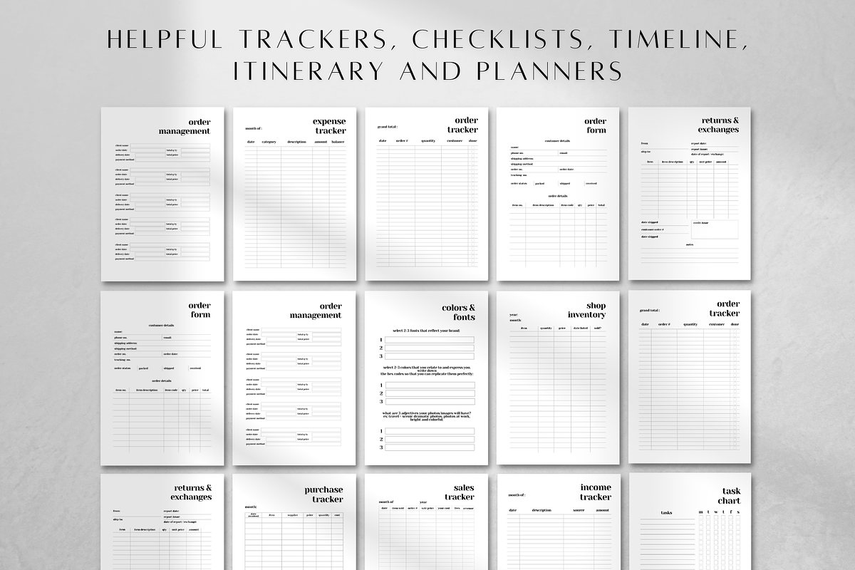 Printable Shopify Business Planner, a Stationery Template by BRANDcontent (Photo 2 of 6)