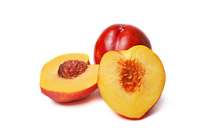Nectarines isolated, a Photo by saiko3p