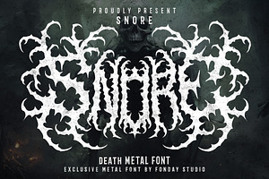 SNORE – Black Metal Font
