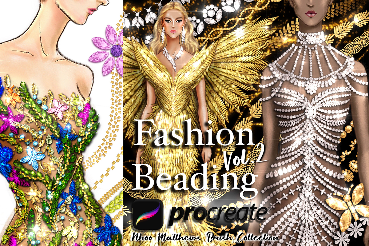Procreate Brushes Fashion Beading 2, a Brush Add-On by Fashion Workshop Bkk (Photo 1 of 19)