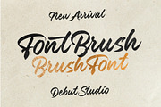 Font Brush - Brush Font, a Script Font by Debut Studio (Thumbnail 1 of 7)