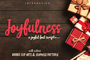 Joyfulness Script Font with Extras, a Script Font by LTNG STUDIO (Thumbnail 1 of 14)