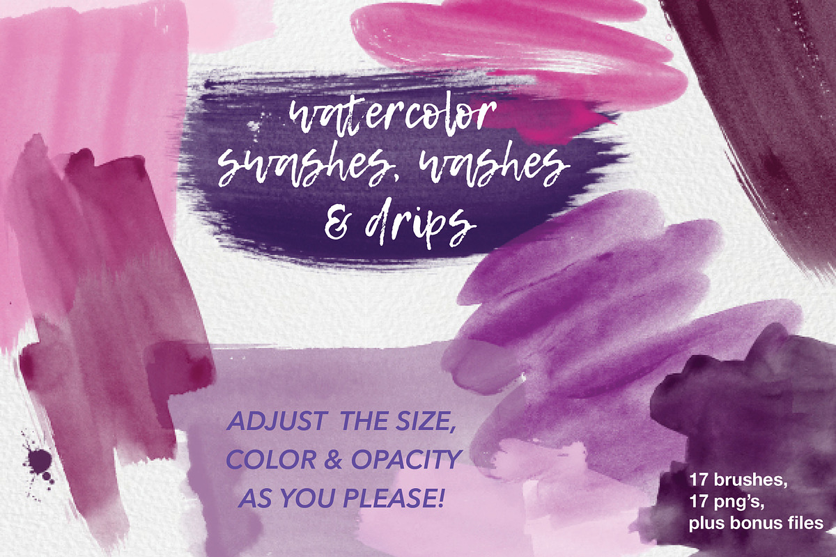 Watercolor Swashes, Washes & Drips, a Brush Add-On by Nancy Ingersoll (Photo 6 of 7)