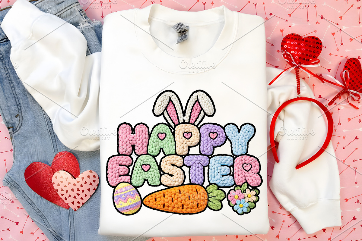 Crochet Happy Easter Png, Easter Png, an Illustration by Canvas Craft (Photo 7 of 7)