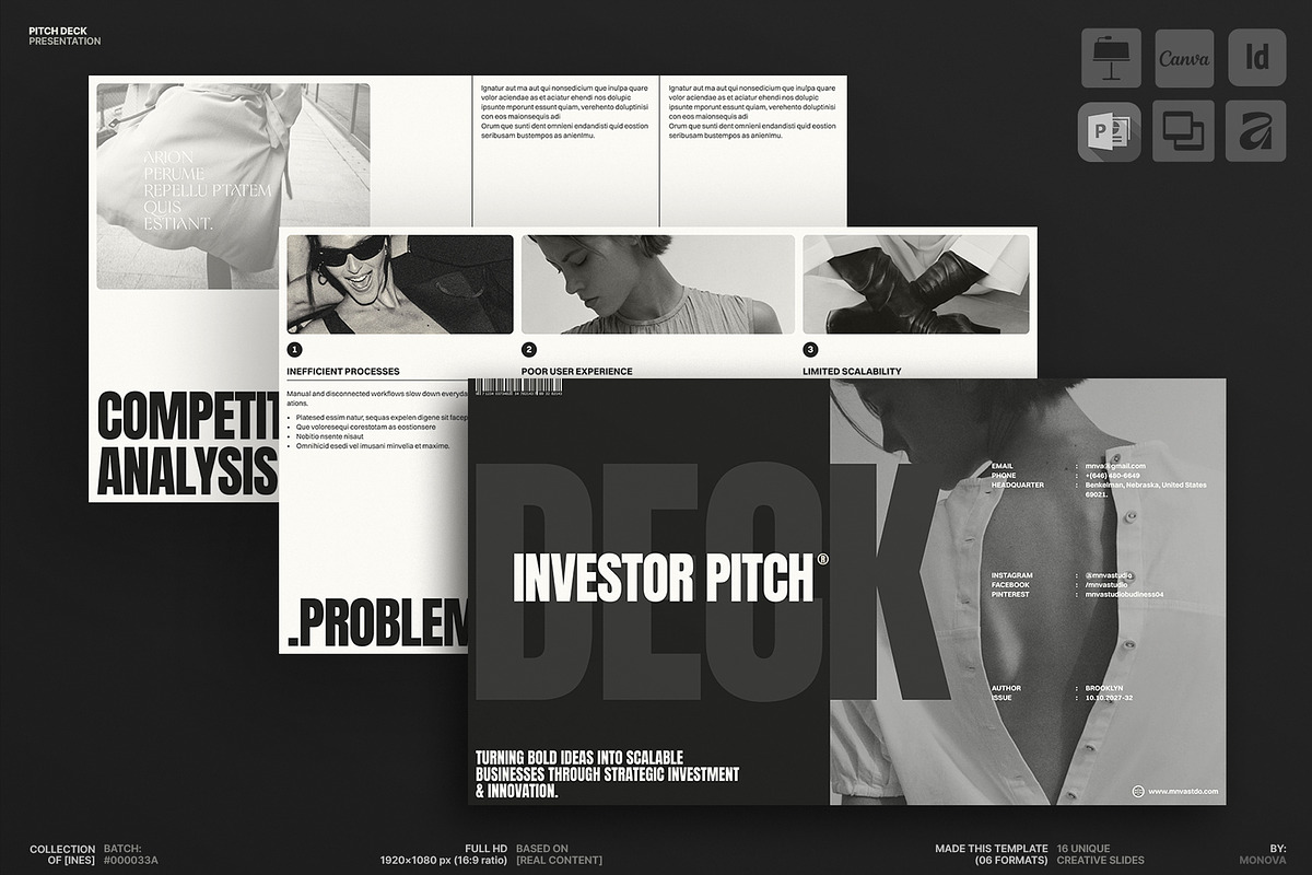 Pitch Deck Presentation Template, a Presentation Template by Studio Monova (Photo 4 of 15)