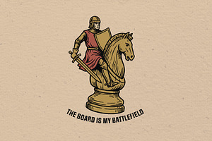 The Board is My Battlefield, an Object Illustration by Vectorlina