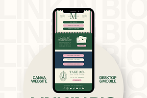 Canva Link in Bio Template, a Landing Page Template by Branding Babe Co.