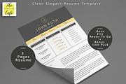 Clean Elegant MS Word Resume, a Resume Template by Rustype (Thumbnail 1 of 5)