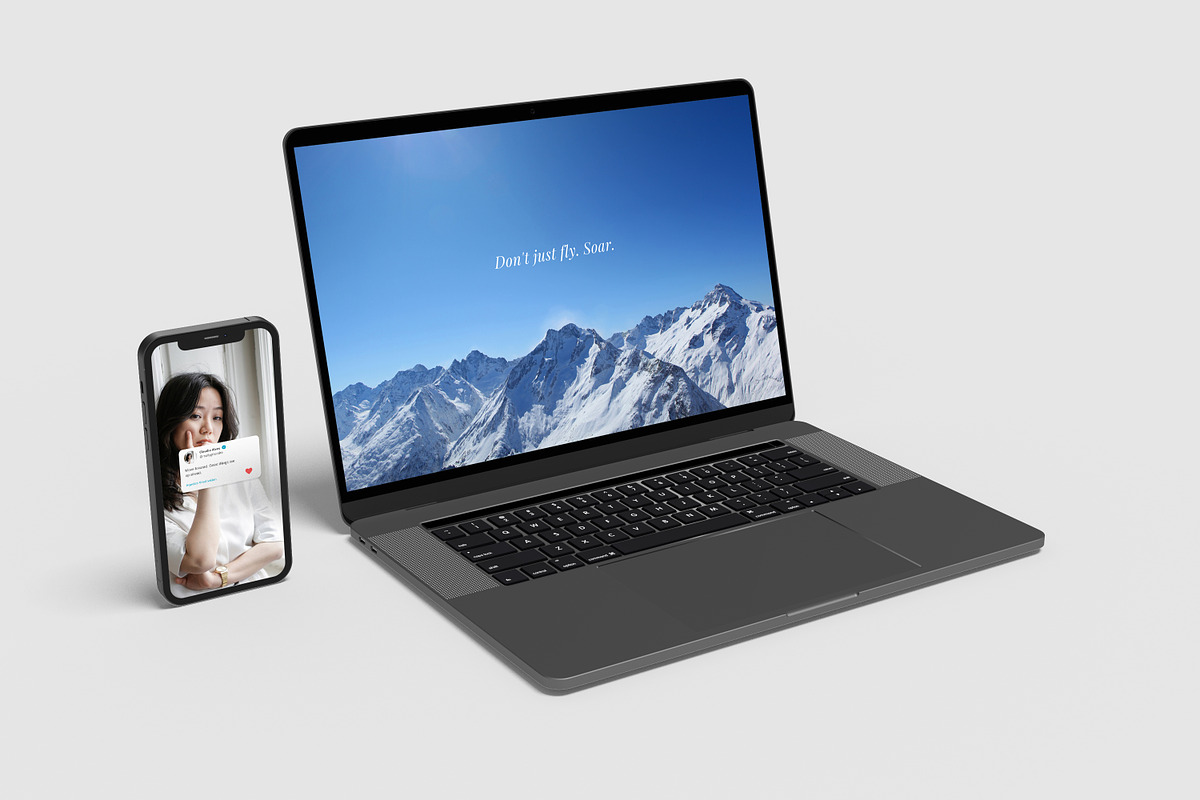 Laptop And Smartphone Mockup, an iPhone Mockup by seramoe (Photo 6 of 9)