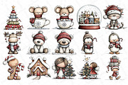 Whimsical Cute Christmas Wonderland, an Illustration by DreamPrint404 (Thumbnail 3 of 6)