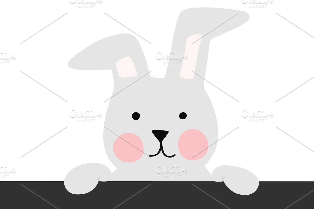 Rabbits with Signs Illustration Set, an Animal Illustration by Illustrations by Jessie (Photo 3 of 5)