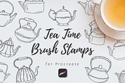 Kettles Stamp Brushes| for Procreate, a Brush Add-On by Wander Designs (Thumbnail 1 of 5)